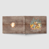 Rustikales neutrales Woodland Baby Shower Gästebuc Gästebuch (Voll)