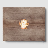 Rustikales neutrales Woodland Baby Shower Gästebuc Gästebuch (Rückseite)