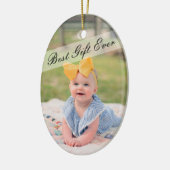 Rustikales New Grandeleltern 1. Weihnachtsfest Fot Keramik Ornament (Links)