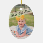 Rustikales New Grandeleltern 1. Weihnachtsfest Fot Keramik Ornament (Vorne)