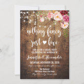 Rustikales Nichts Extravagant nur Liebe Einladung (Vorderseite)