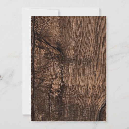 Rustikales Nichts Extravagant nur Liebe Einladung (Rückseite)