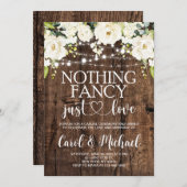 Rustikales Nichts Extravagant nur Liebe Einladung (Vorne/Hinten)