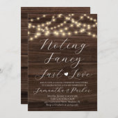 Rustikales Nichts Extravagant nur Liebe String Lig Einladung (Vorne/Hinten)