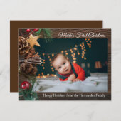 Rustikales Niedlich Baby's First Christmas Holiday (Vorne/Hinten)