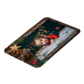 Rustikales Niedlich Baby's First Christmas Holiday Magnet (Linke Seite)