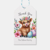 Rustikales Niedliches Baby Highland Cow Geschenkanhänger (Vorderseite)