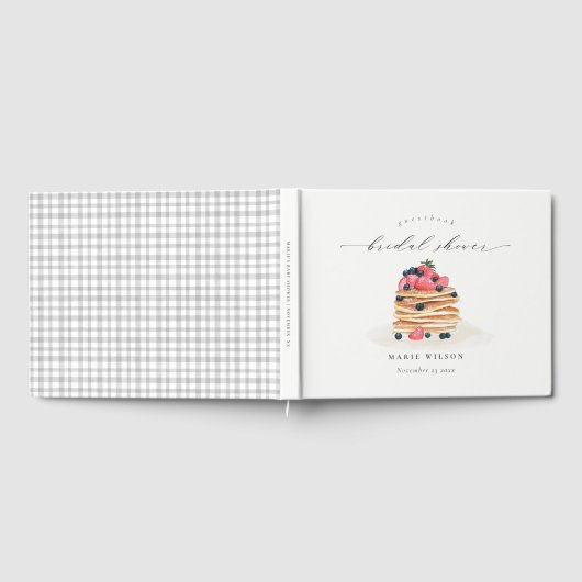 Rustikales Niedliches Fruchtpancake Wasserfarben B Gästebuch (Voll)