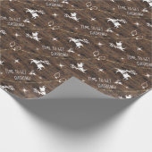 Rustikales Niedliches Rentier-Icon & Twinkle Light Geschenkpapier (Ecke)