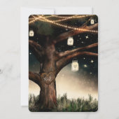 Rustikales Night Tree Lights Mason Jars Brautparty Einladung (Rückseite)