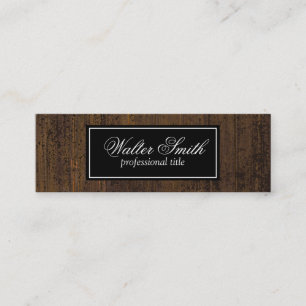 Rustikales Not leidendes Holz Mini Visitenkarte