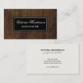 Rustikales Not leidendes Holz Visitenkarte (Vorne/Hinten)