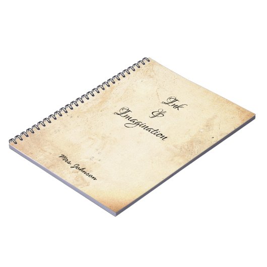 Rustikales Notebook für Ink & Imaging Notizblock (Linke Seite)