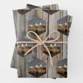 Rustikales Nubble Custom Foto Lighthouse Geschenkpapier Set (Beispiel)