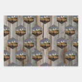 Rustikales Nubble Custom Foto Lighthouse Geschenkpapier Set (Vorderseite)