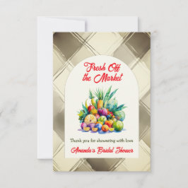 Rustikales Obst-Brautparty Dankeskarte