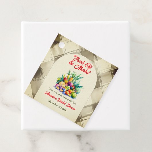 Rustikales Obst-Brautparty Geschenkanhänger (Beispiel)