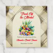 Rustikales Obst-Brautparty Geschenkanhänger (Vorderseite)