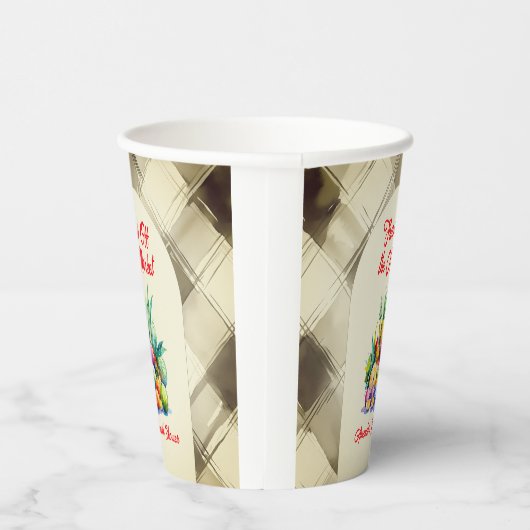 Rustikales Obst-Brautparty Pappbecher (Rechts)