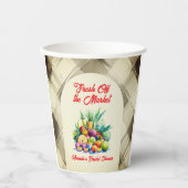 Rustikales Obst-Brautparty Pappbecher (Vorderseite)