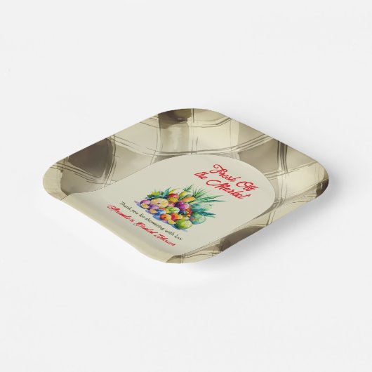 Rustikales Obst-Brautparty Pappteller (Gewinkelt)