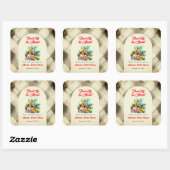 Rustikales Obst-Brautparty Quadratischer Aufkleber (Blatt)