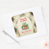 Rustikales Obst-Brautparty Quadratischer Aufkleber (Umschlag)