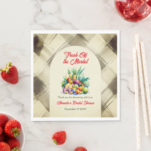 Rustikales Obst-Brautparty Serviette (Beispiel)