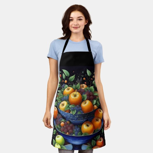 Rustikales Obstschale-Obstgarten-Stillleben-Schürz Schürze (Getragen)