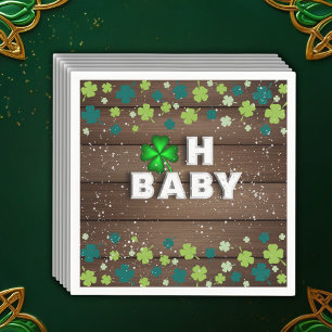 Rustikales Oh Baby St. Patrick's Day Baby Shower Serviette