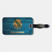 Rustikales Oklahoma State Flag Gepäckmarke Gepäckanhänger (Rückseite horizontal)