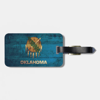 Rustikales Oklahoma State Flag Gepäckmarke Gepäckanhänger
