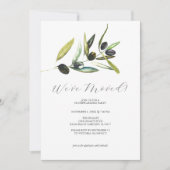 Rustikales Olive Branch Housewarming Party Einladung (Vorderseite)