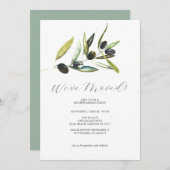 Rustikales Olive Branch Housewarming Party Einladung (Vorne/Hinten)