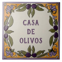 Rustikales Olive Custom House Name Plakat Plaque S