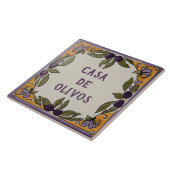 Rustikales Olive Custom House Name Plakat Plaque S Fliese (Seite)