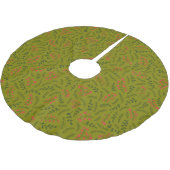 Rustikales Olivenbaummuster Polyester Weihnachtsbaumdecke (Schrägansicht)