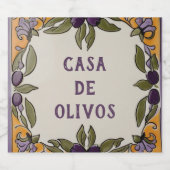 Rustikales Olivenöl Alkoholflaschenetikett (Einzelnes Label)