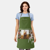 Rustikales Olivenöl Grün Drei Foto Kochen Schürze (Getragen)