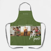 Rustikales Olivenöl Grün Drei Foto Kochen Schürze (Vorderseite)