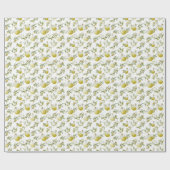 Rustikales Olivenölmuster Geschenkpapier (Flach)