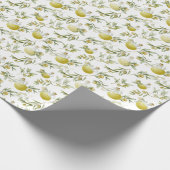 Rustikales Olivenölmuster Geschenkpapier (Ecke)