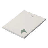 rustikales Olivgrün-Kolibri-Notizblock Notizblock (Rotiert)