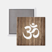 Rustikales Om Symbol Magnet (Vorderseite/Rückseite)
