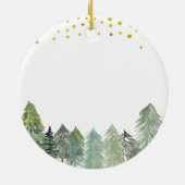 Rustikales Oma & Opa Erster Weihnachtsgeschmack Keramik Ornament (Hinten)