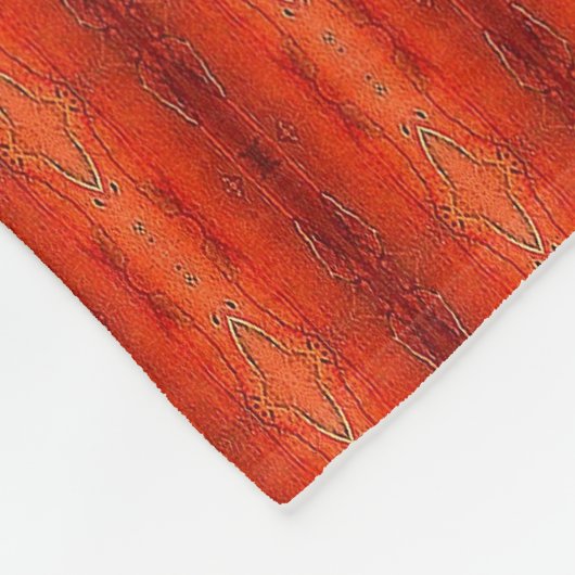 rustikales Orange Aztec Muster Blanket 60" x 80" Fleecedecke (Ecke)