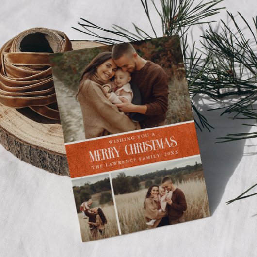 Rustikales Orange Bauernhaus Weihnachten 3 Foto Co