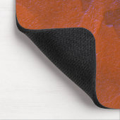 Rustikales Orange Braun Abstraktes Highlights Mousepad (Ecke)