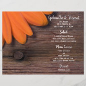 Rustikales Orange Daisy Country Western Hochzeitsm (Vorderseite)