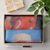 Rustikales Orange Elegance Ostrich Spring Floral Seidenpapier (Geschenk)